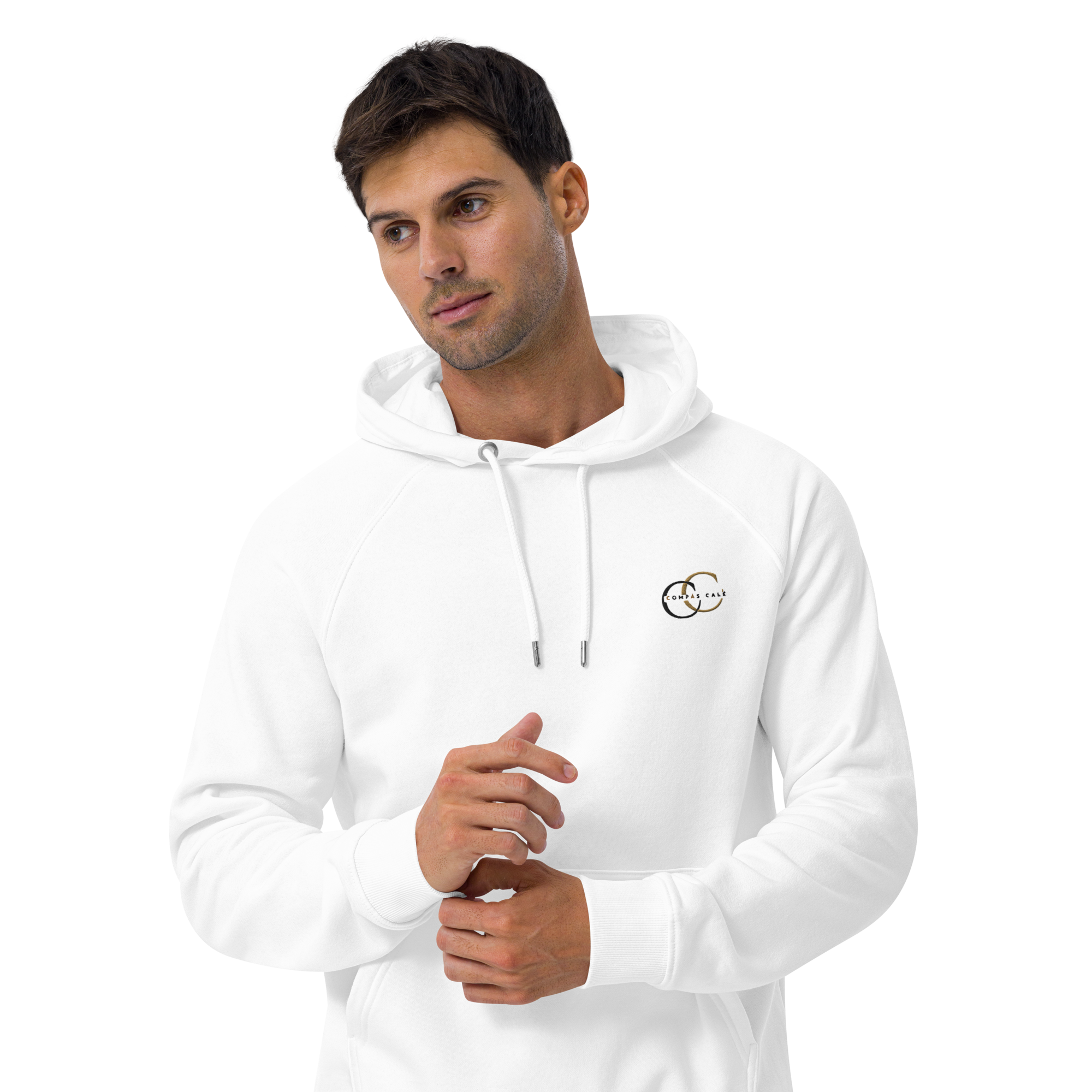 Sudadera con capucha Compás Calé modelo A Compás vista de frente